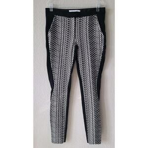Diane Von Furstenberg Skinny Leg Pants Women’s 32 X 31 Large/ XL Black White